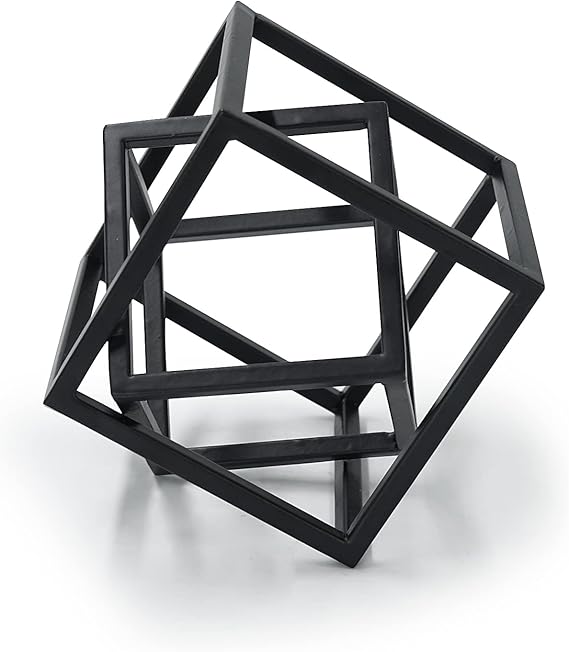 ✨ Geometric Sculpture 🖤 Modern Desk & Home Décor 🏡🌀